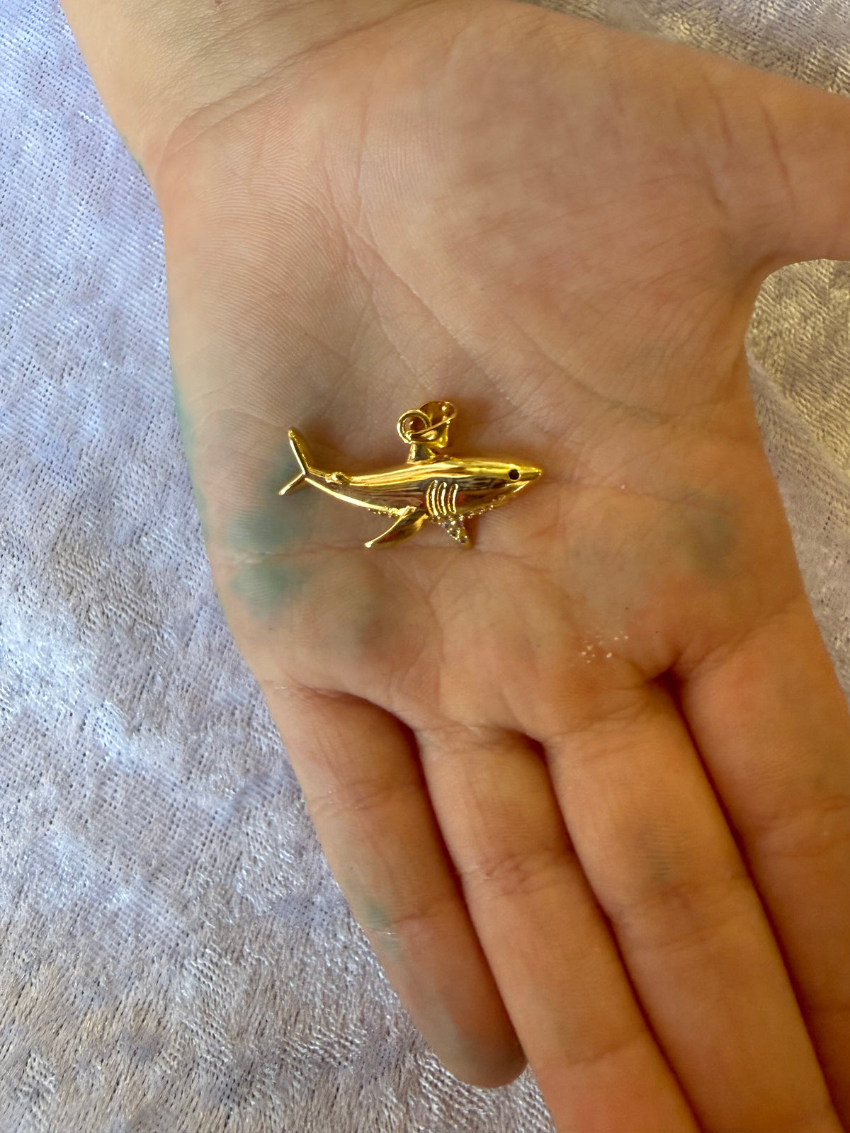 Diamond Shark tooth charm