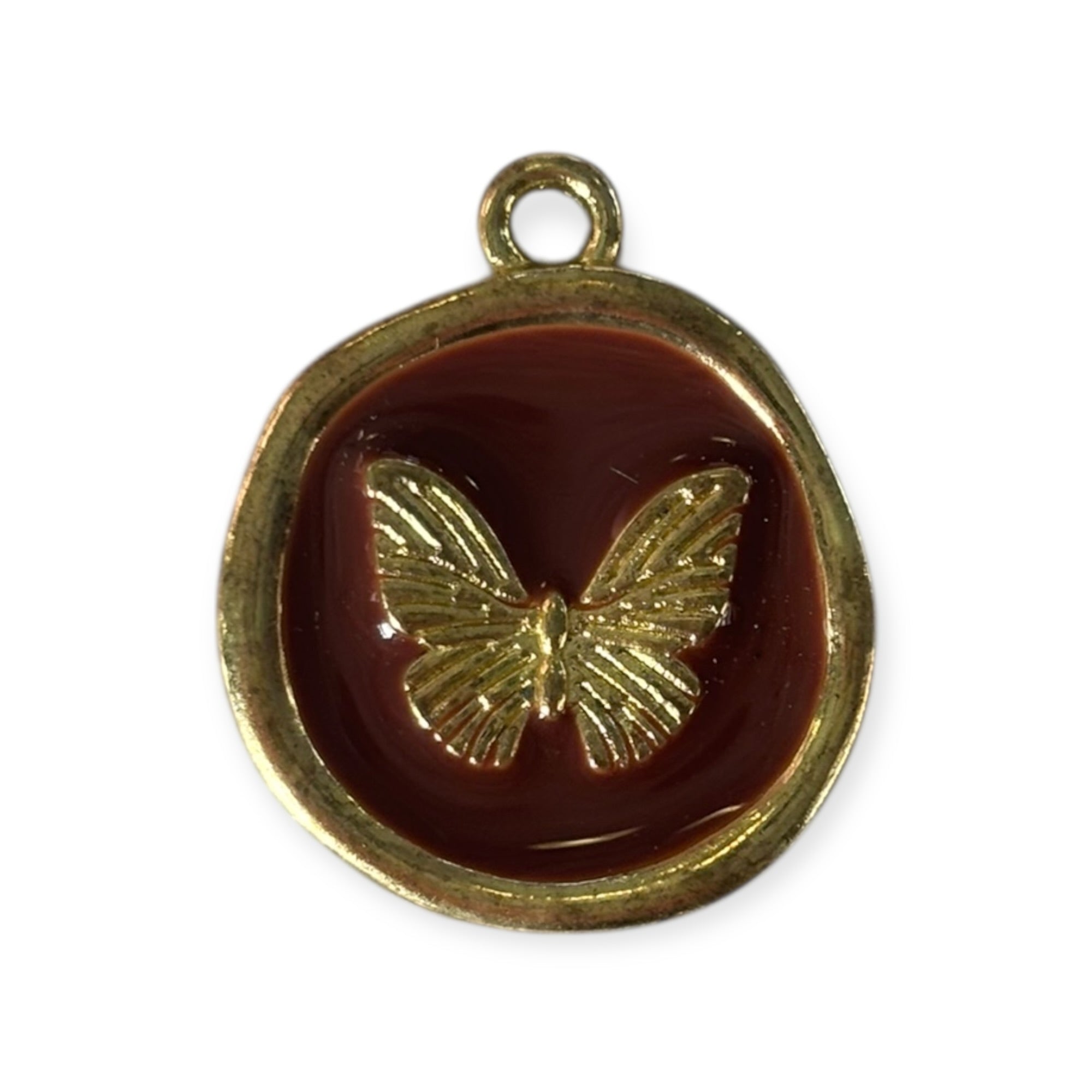 Maroon Butterfly Charm