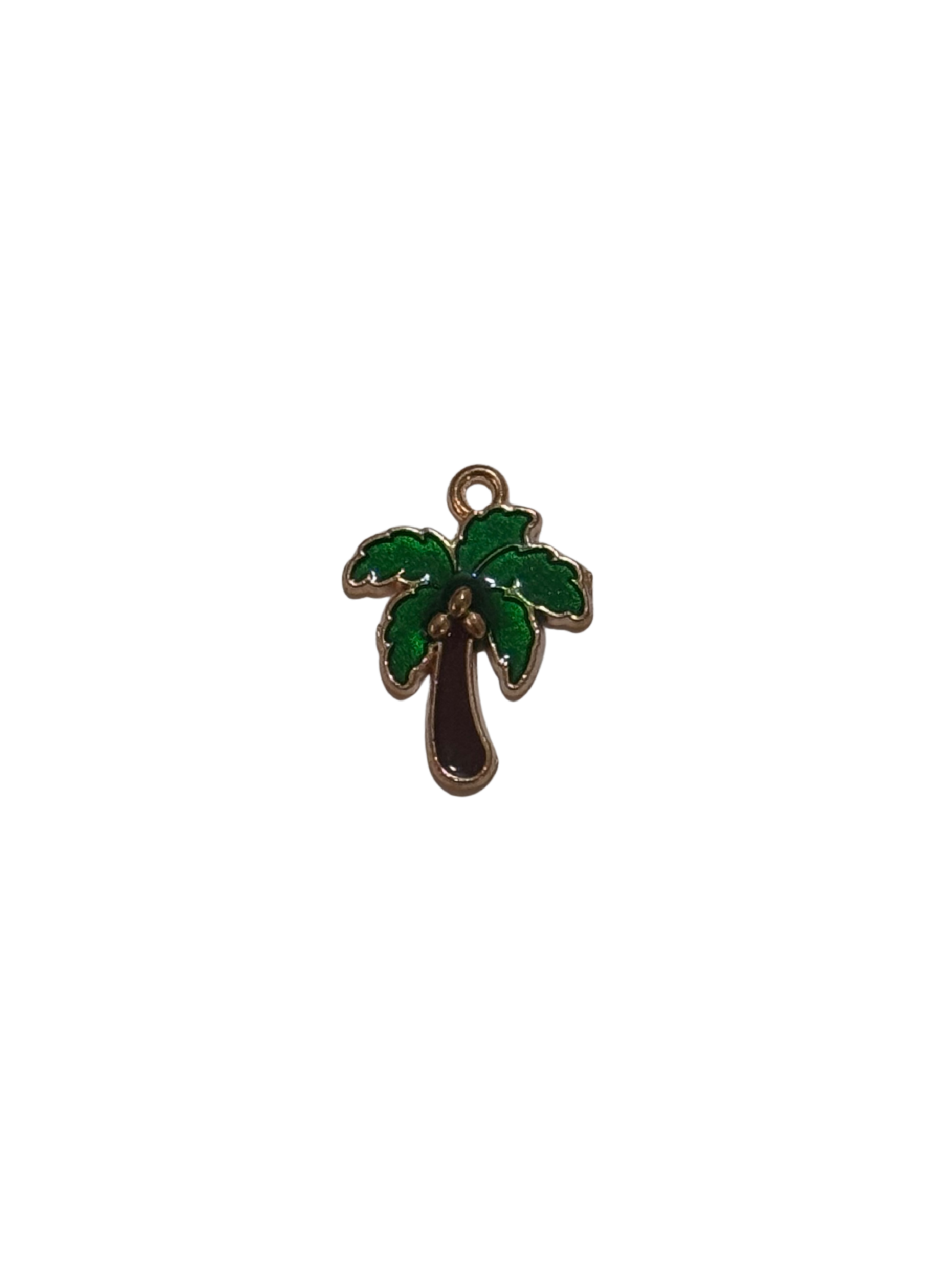 Green palm tree charm