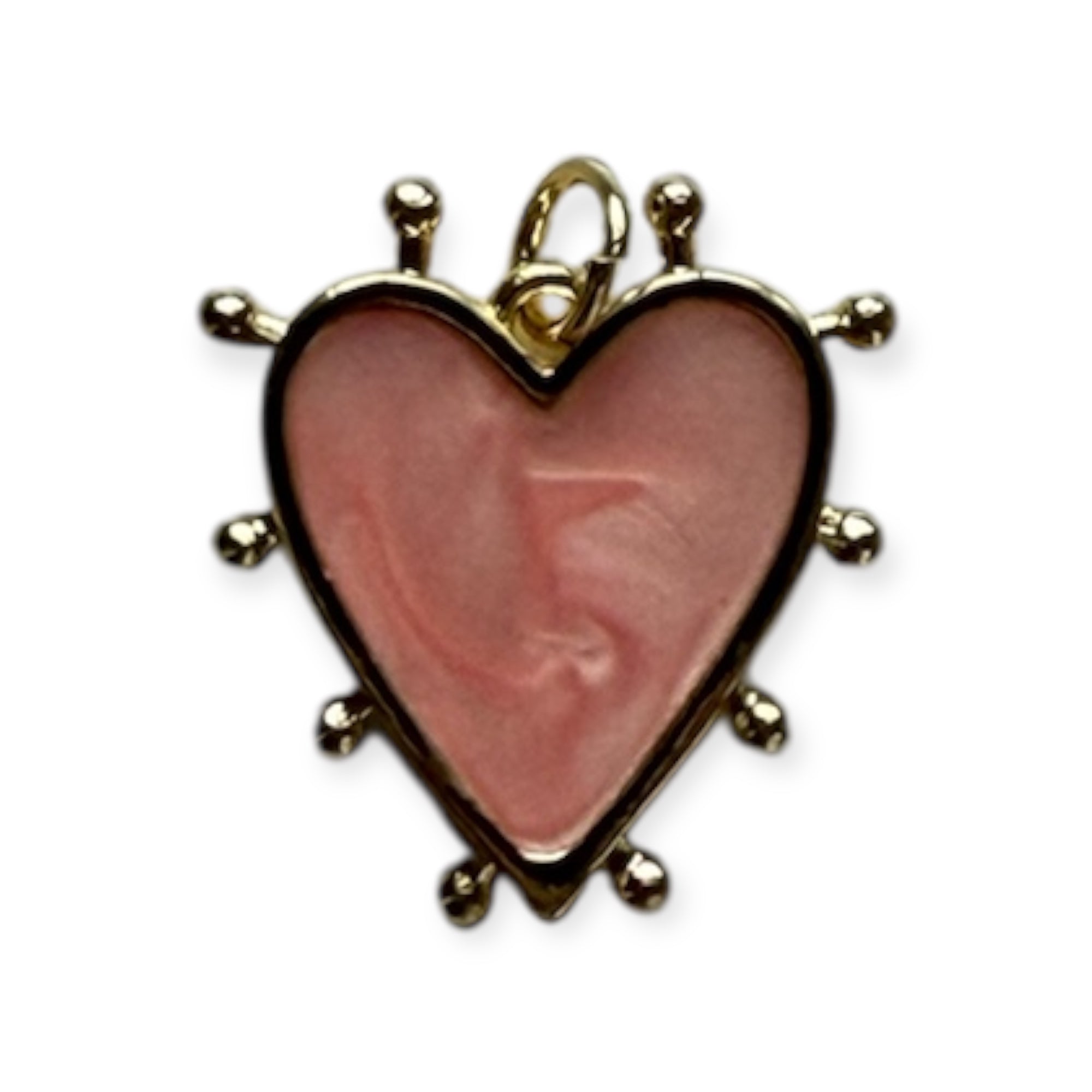 Pink Guarded Heart charm