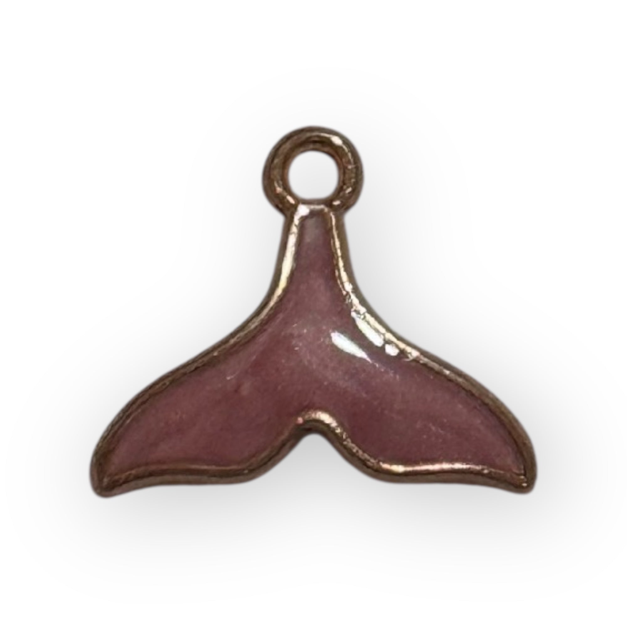 Pink Whale Tail charm