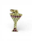 Cosmopolitan glass charm