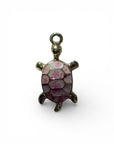 Gold PINK TURTLE CHARM