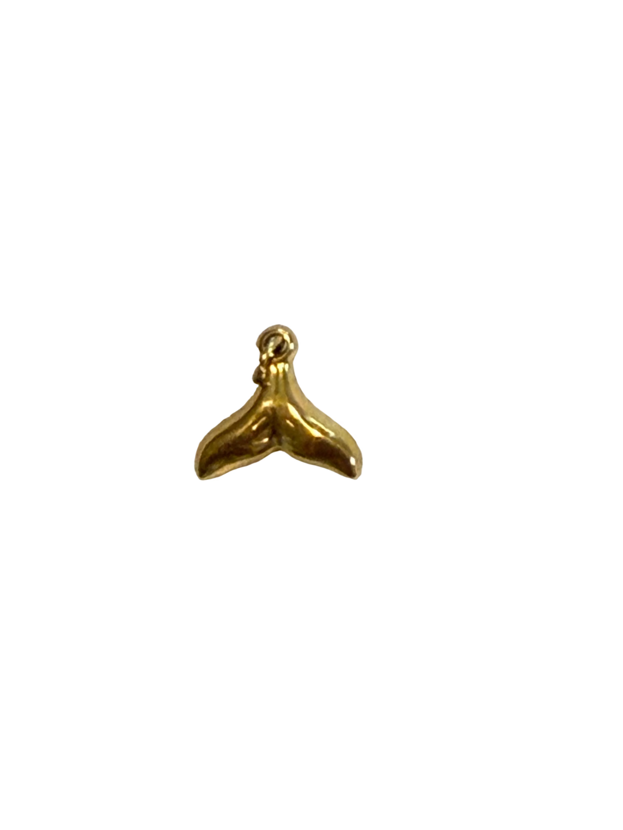 Gold Whale tale Charm