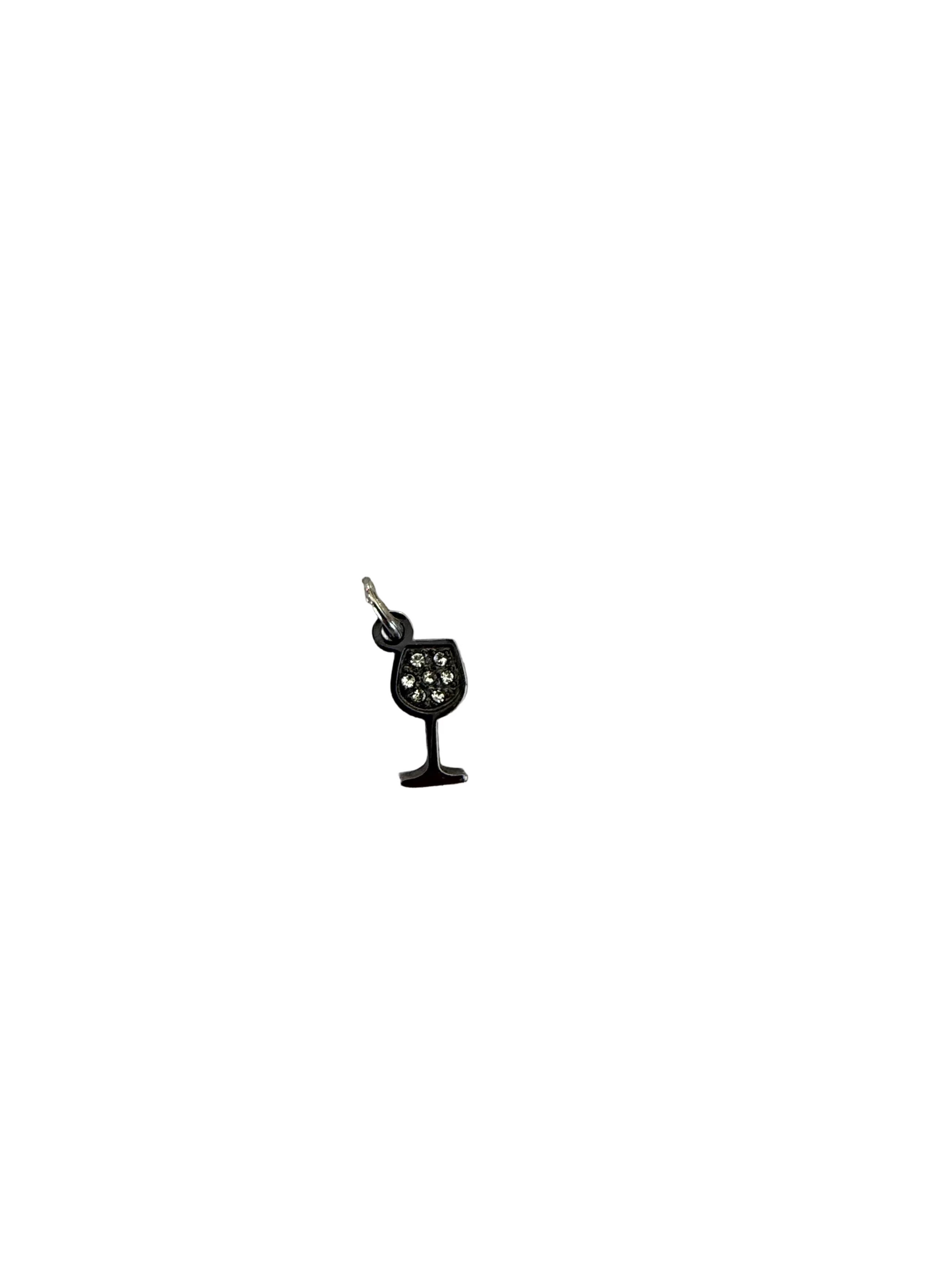 Silver Wine Glass Charm