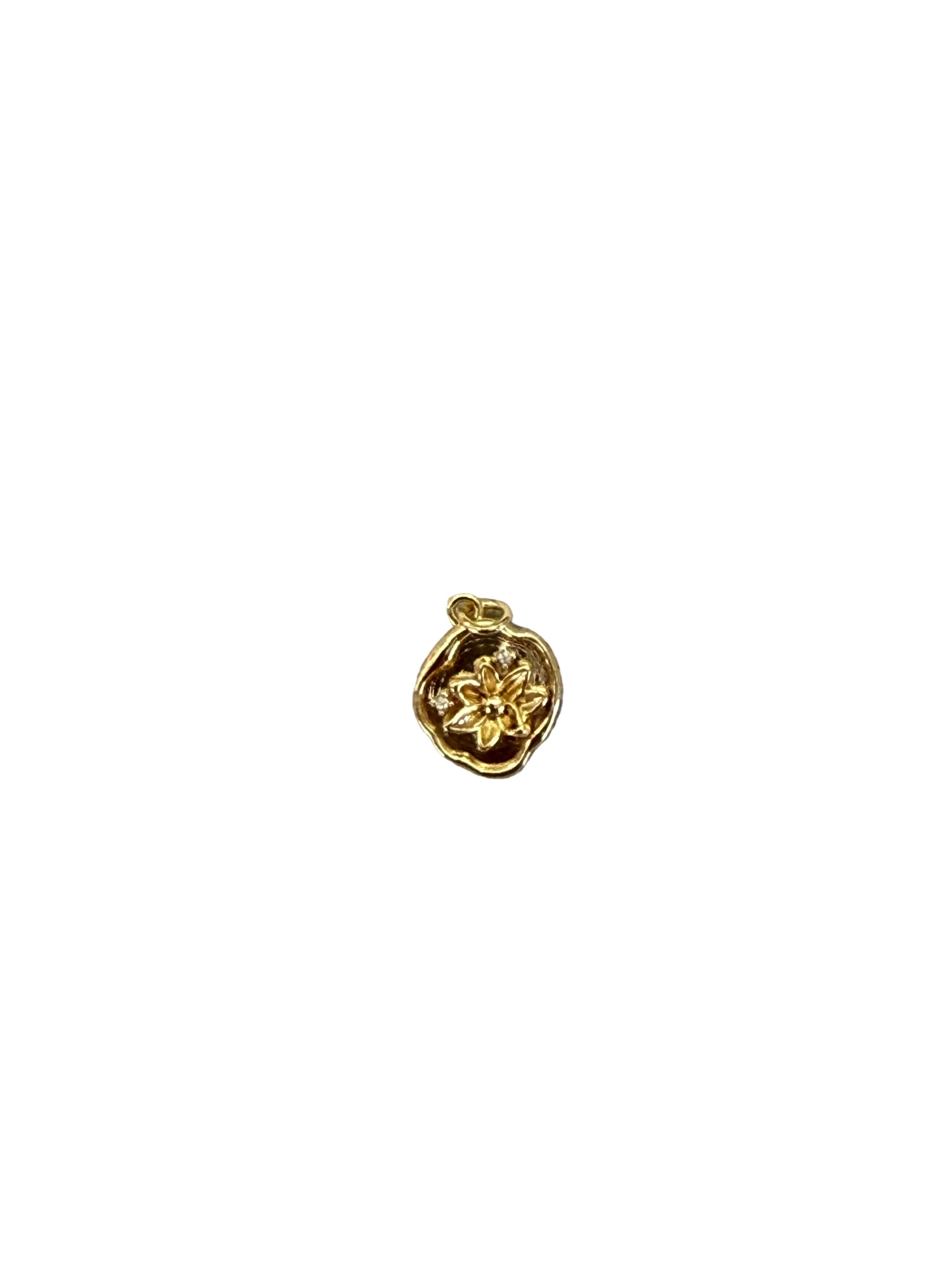 Gold Lily Pad Charm