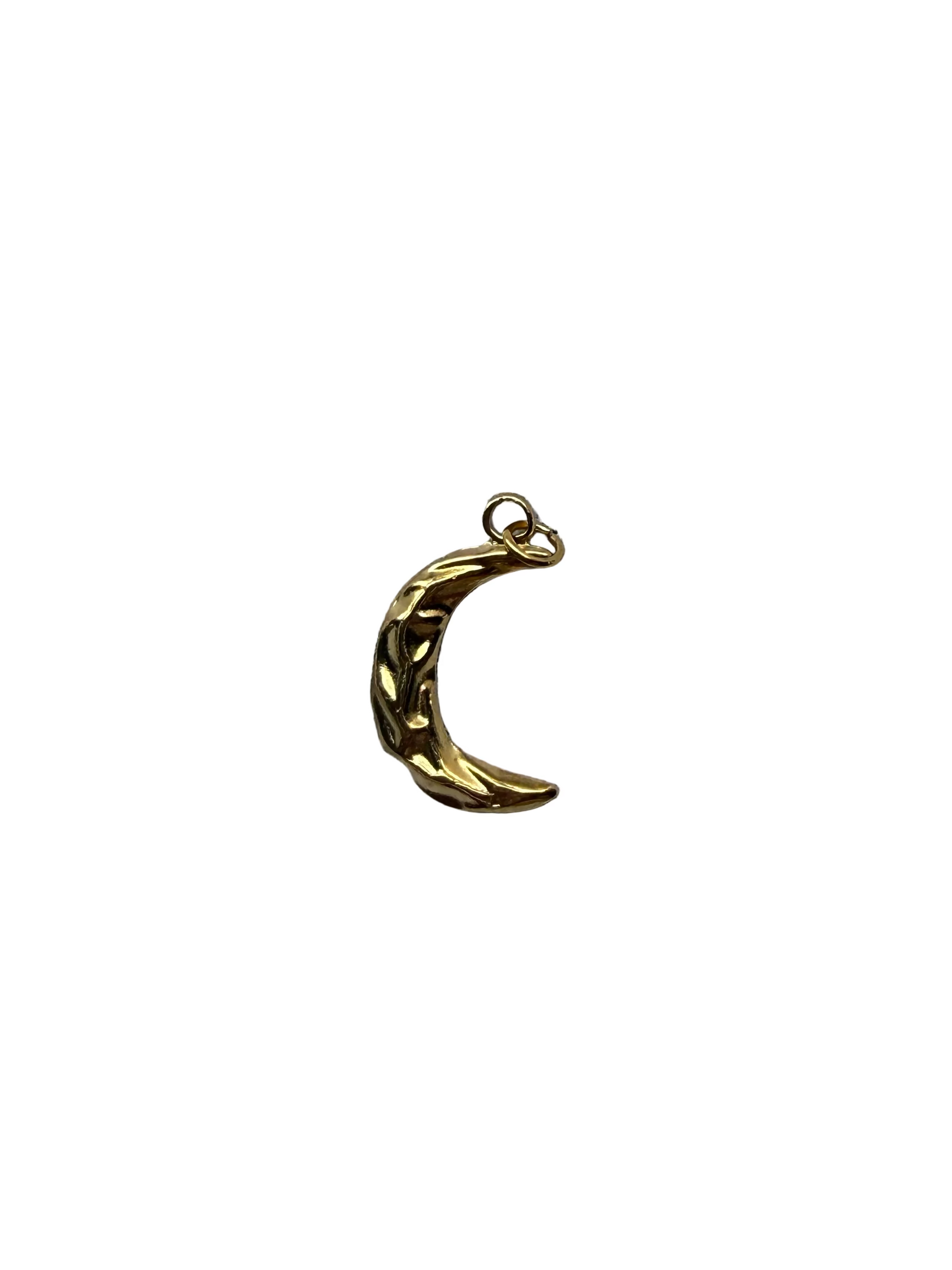 Textured moon charm