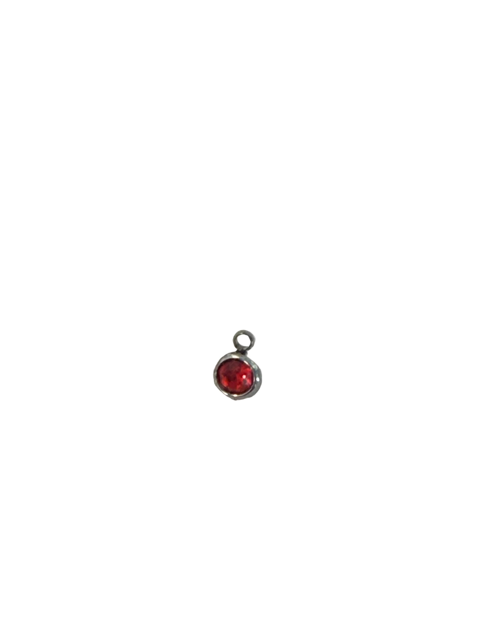 Silver small round birth stone