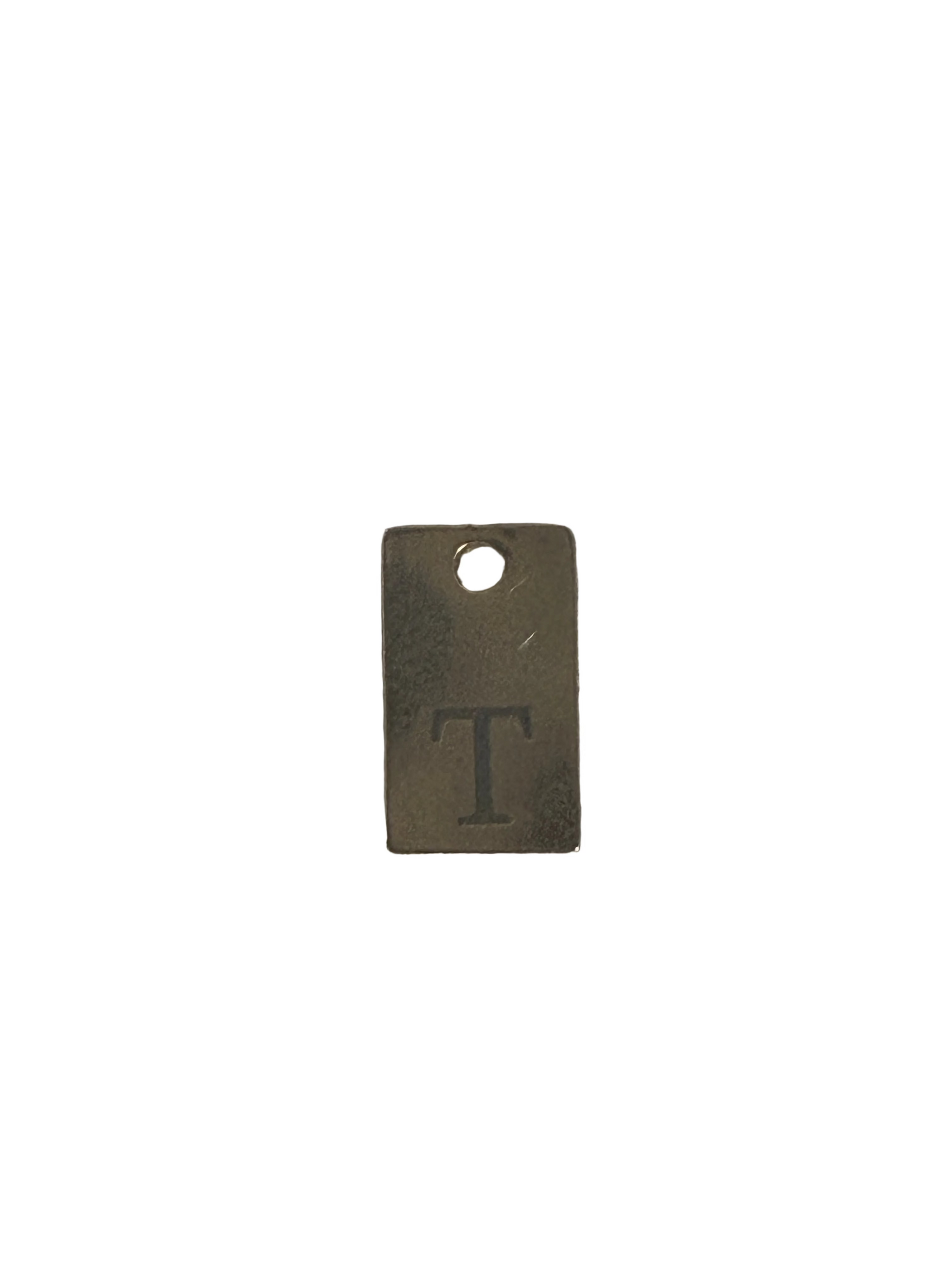 Small tag letter charm