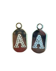 Gold and silver Diamond encrusted letter tags
