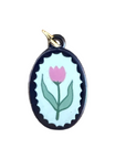 Pink tulip charm (flower)