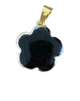 Black flower charm