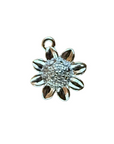 Silver sunflower charm