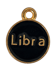 Black Libra zodiac charm transparent cutout