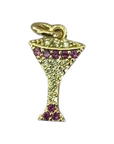 coastal cosmopolitan glass charm on transparent background