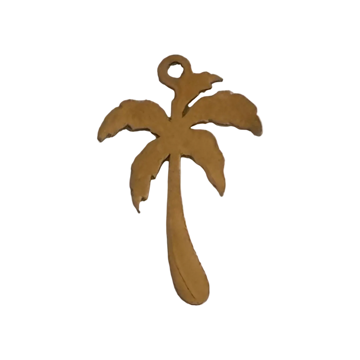 coastal flat palm tree charm on transparent background