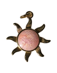 coastal pink sun charm on transparent background