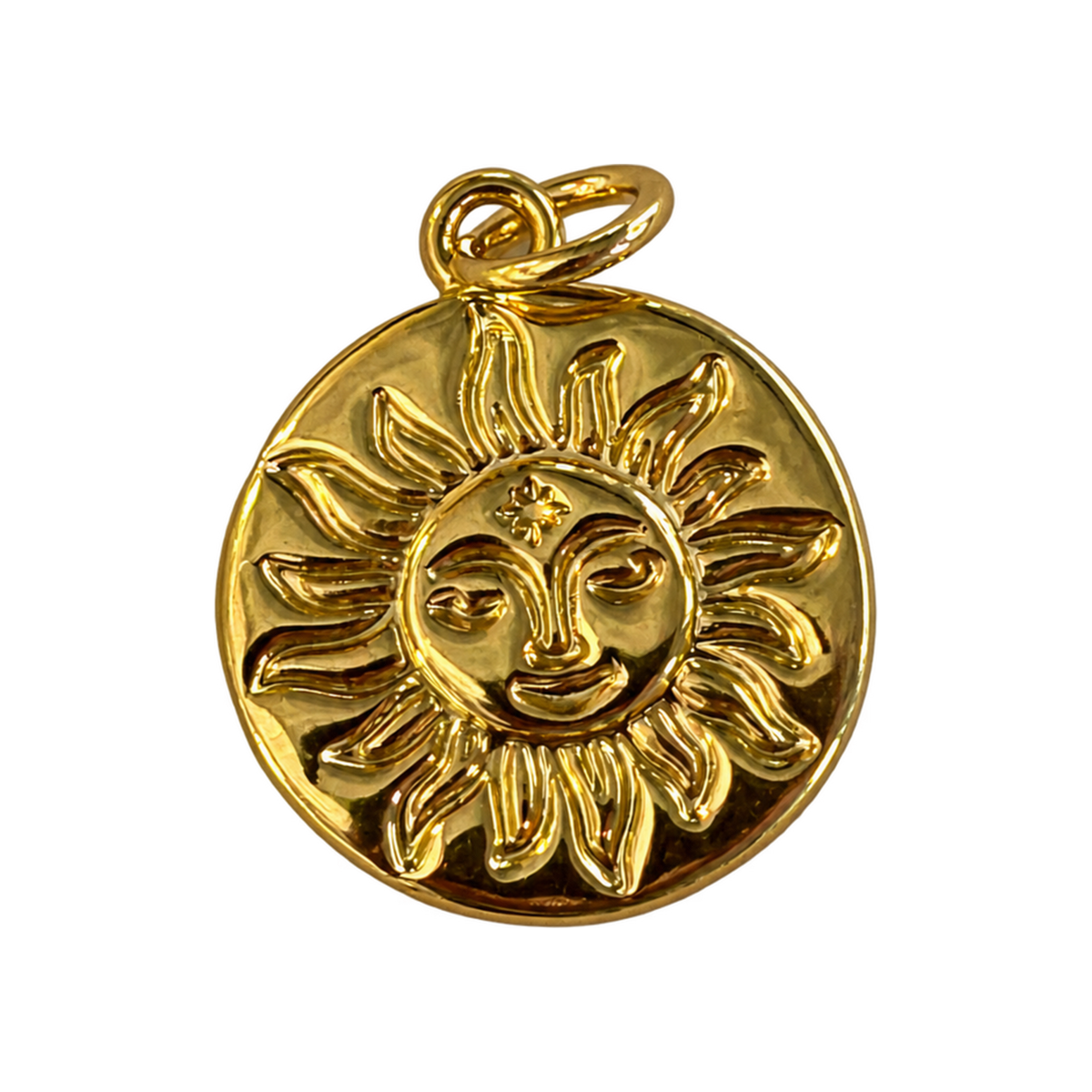 coastal sun charm on transparent background