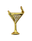 coastal tall triple martini charm on transparent background