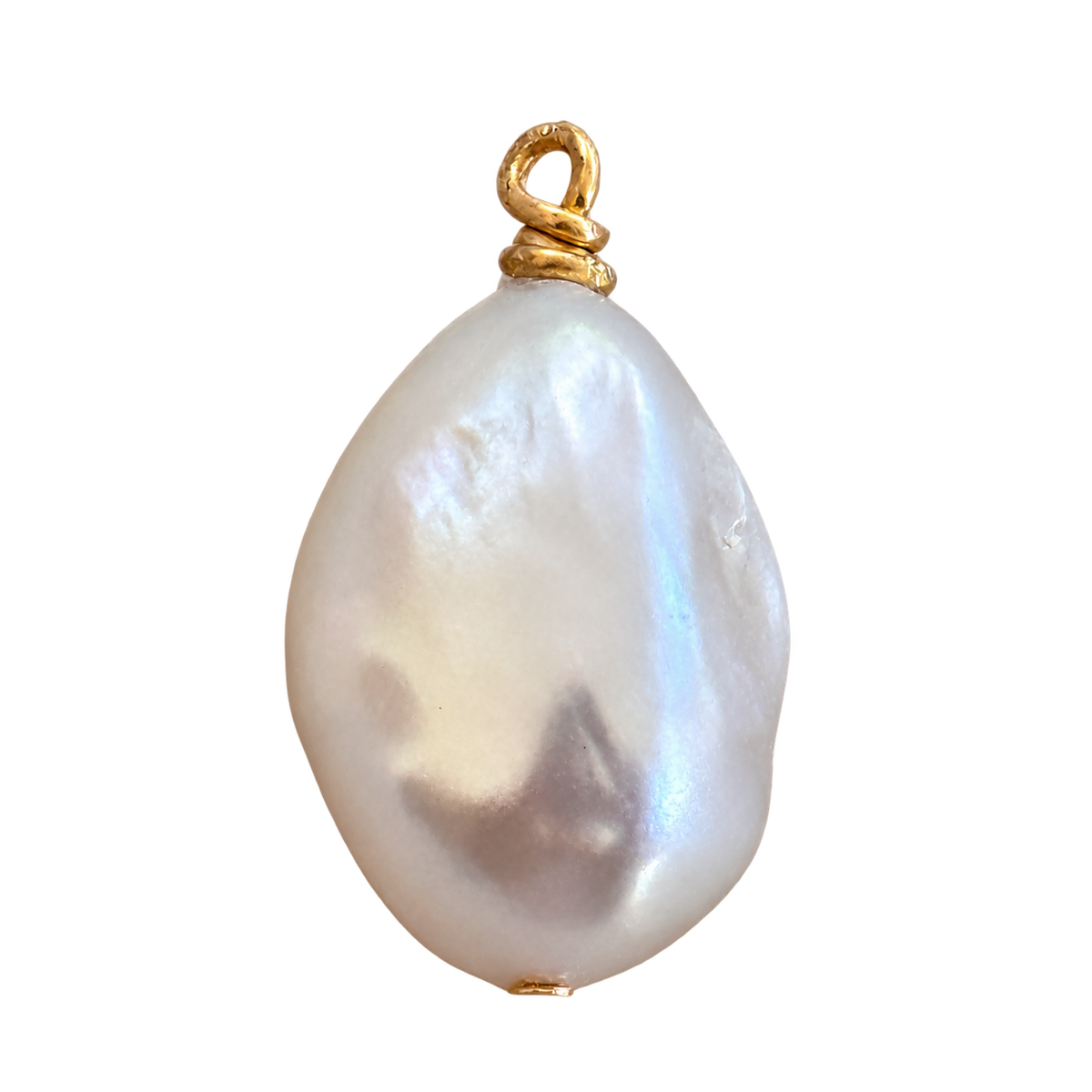 Fresh Water Pearl charm, natural transparent charm image