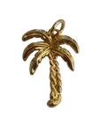 gold filled charleston palm charm on transparent background