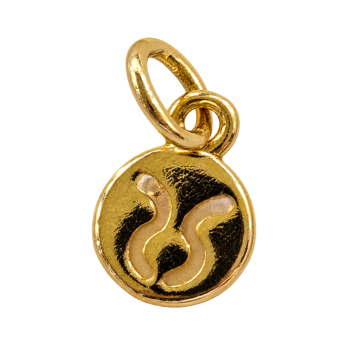 Mini gold zodiac sign charm transparent cutout