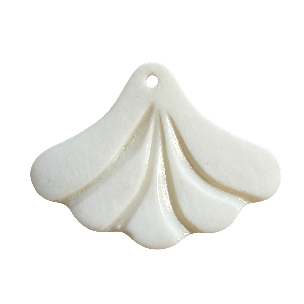 Mother of pearl Fan Shell charm transparent image