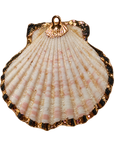Real Gold Lined Shell charm, natural transparent charm image