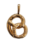 Pretzel charm on transparent background