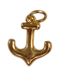 Gold filled Anchor charm on transparent background