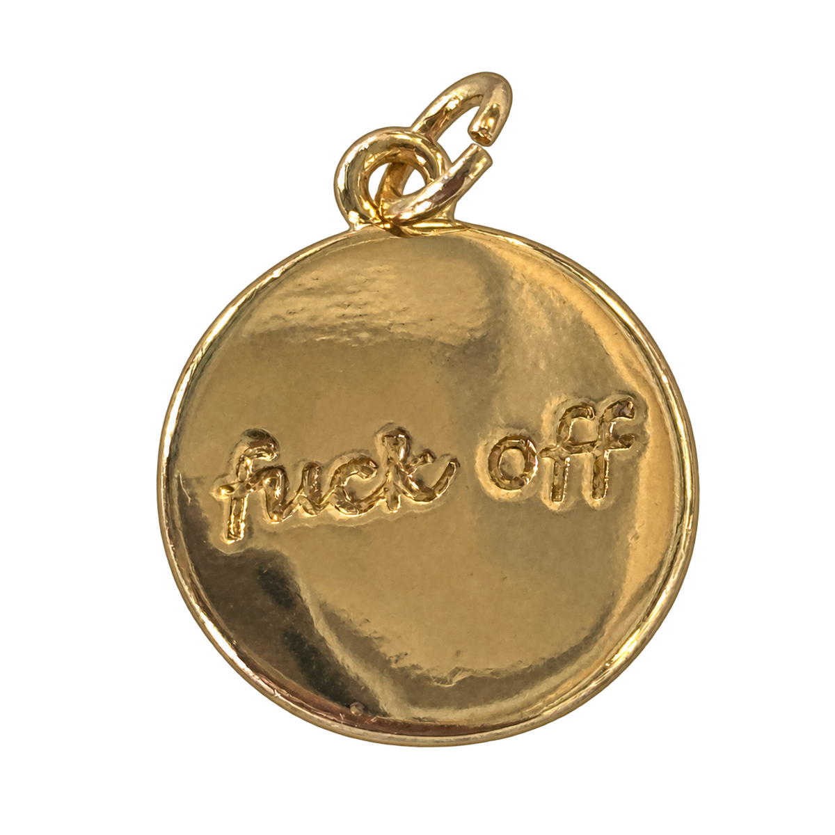 Fuck off charm on transparent background