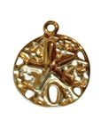 Chunky Sand Dollar Charm on transparent background
