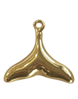 Puffy Whale Tail Charm on transparent background