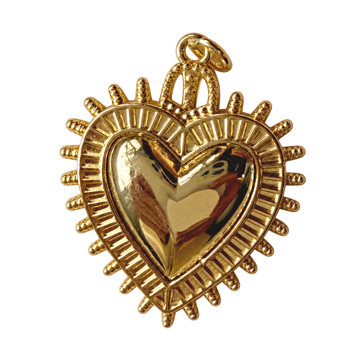 Royal Heart Charm on transparent background