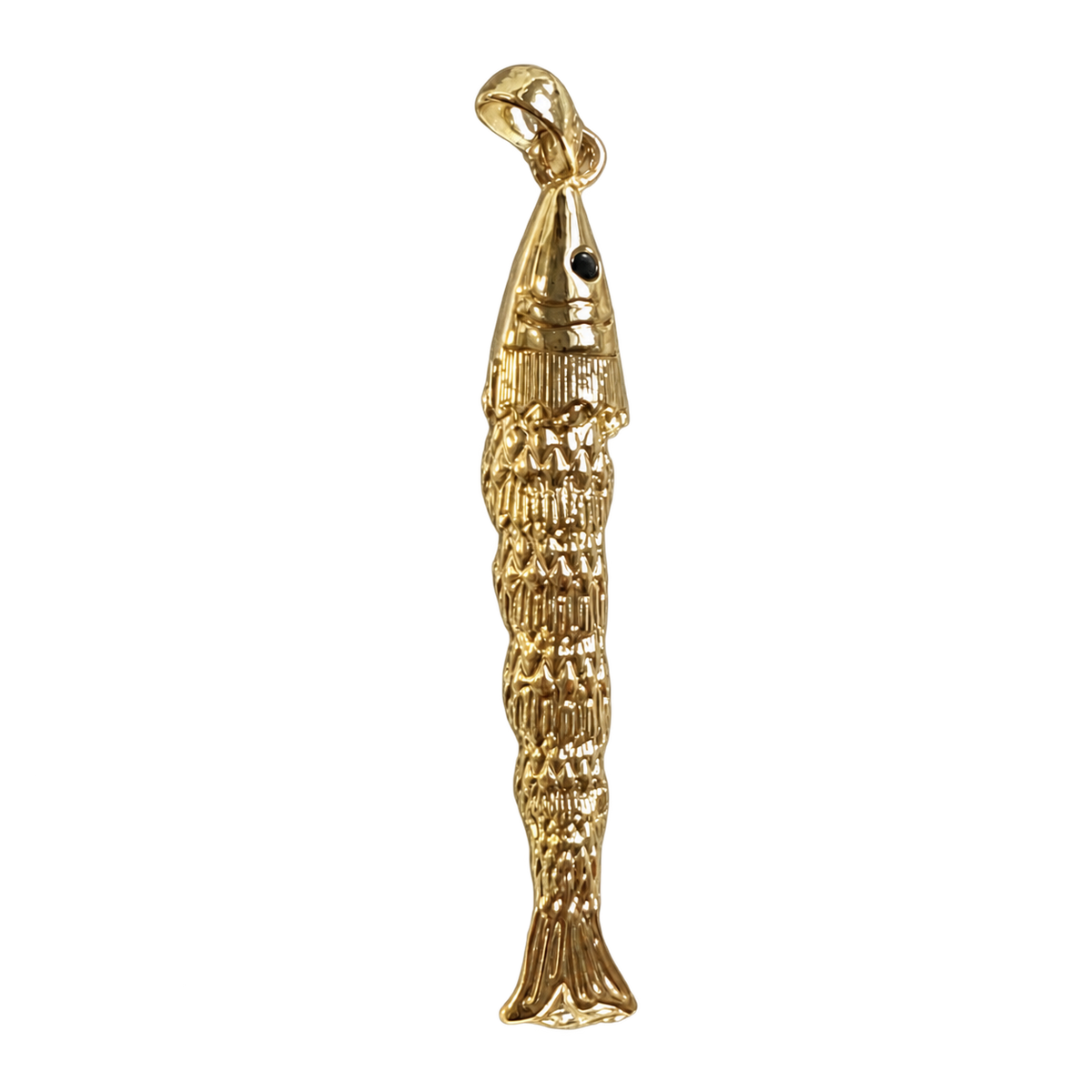 Skinny Slinky Sardine Charm on transparent background