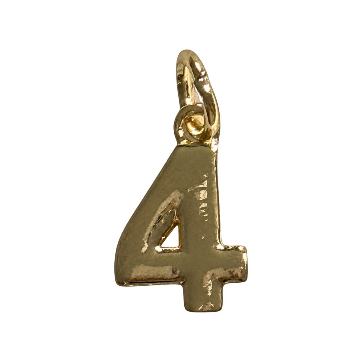 Number Four Charm on transparent background