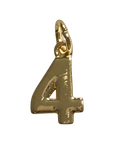 Number Four Charm on transparent background