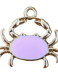 Pink belly crab charm — natural color, transparent background