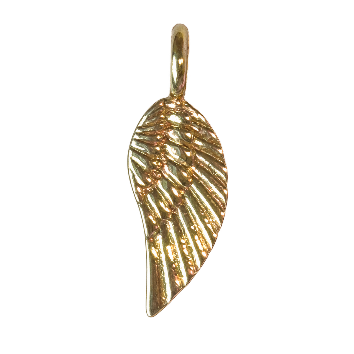 ANGEL WING Charm on transparent background, natural product photo