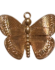 Golden Butterfly charm on transparent background