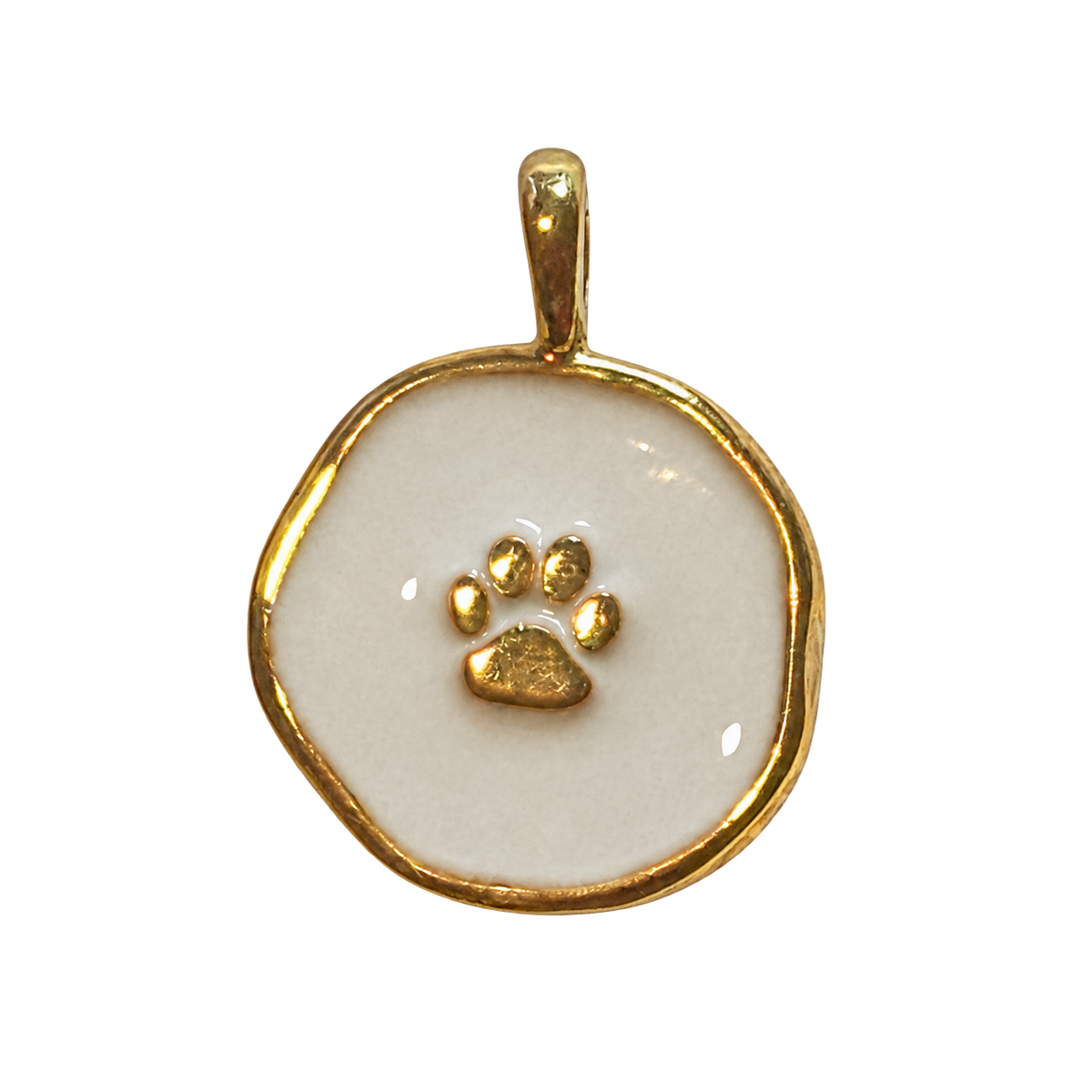 White Paw Charm on transparent background