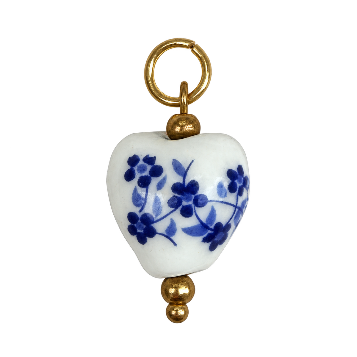 Porcelain Flower Puffy Heart