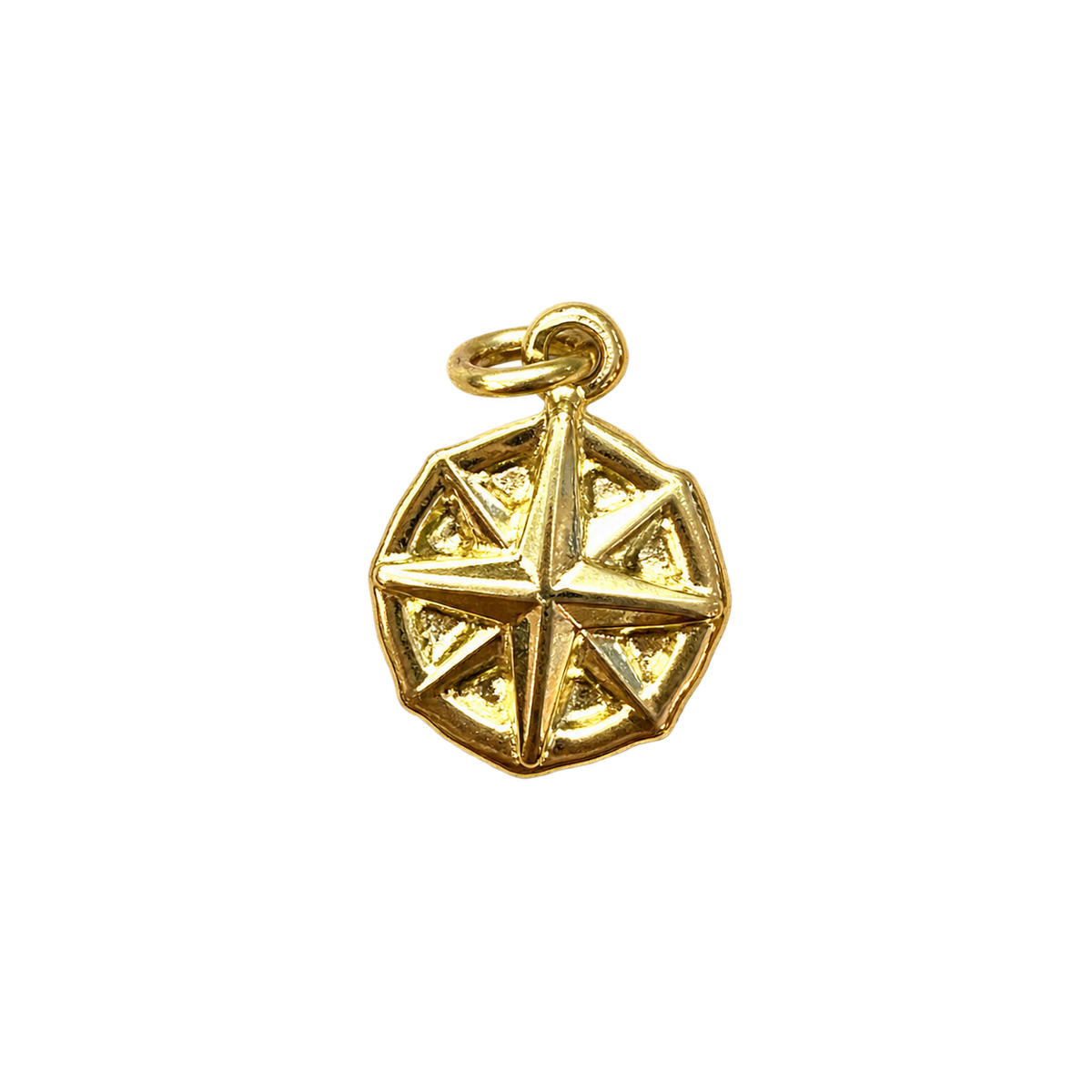 PVD gold plated stainless steel compass