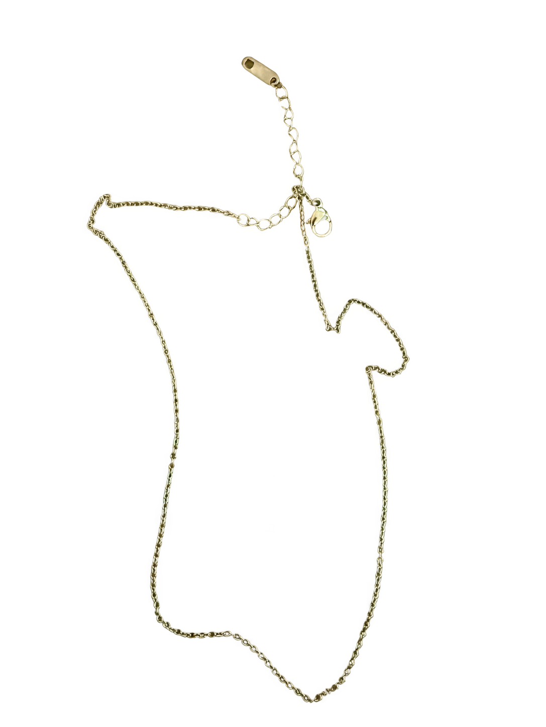 PVD thin curb  chain necklace on a transparent background