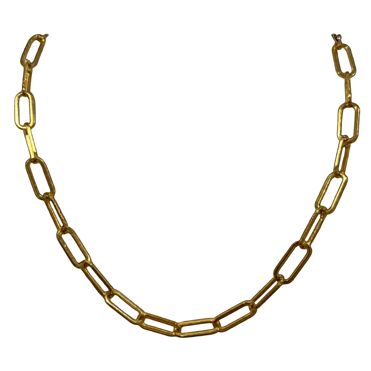 PVD Gold Plated Stainless Steel Necklace on a transparent background