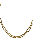 PVD Gold Plated Stainless Steel Necklace on a transparent background