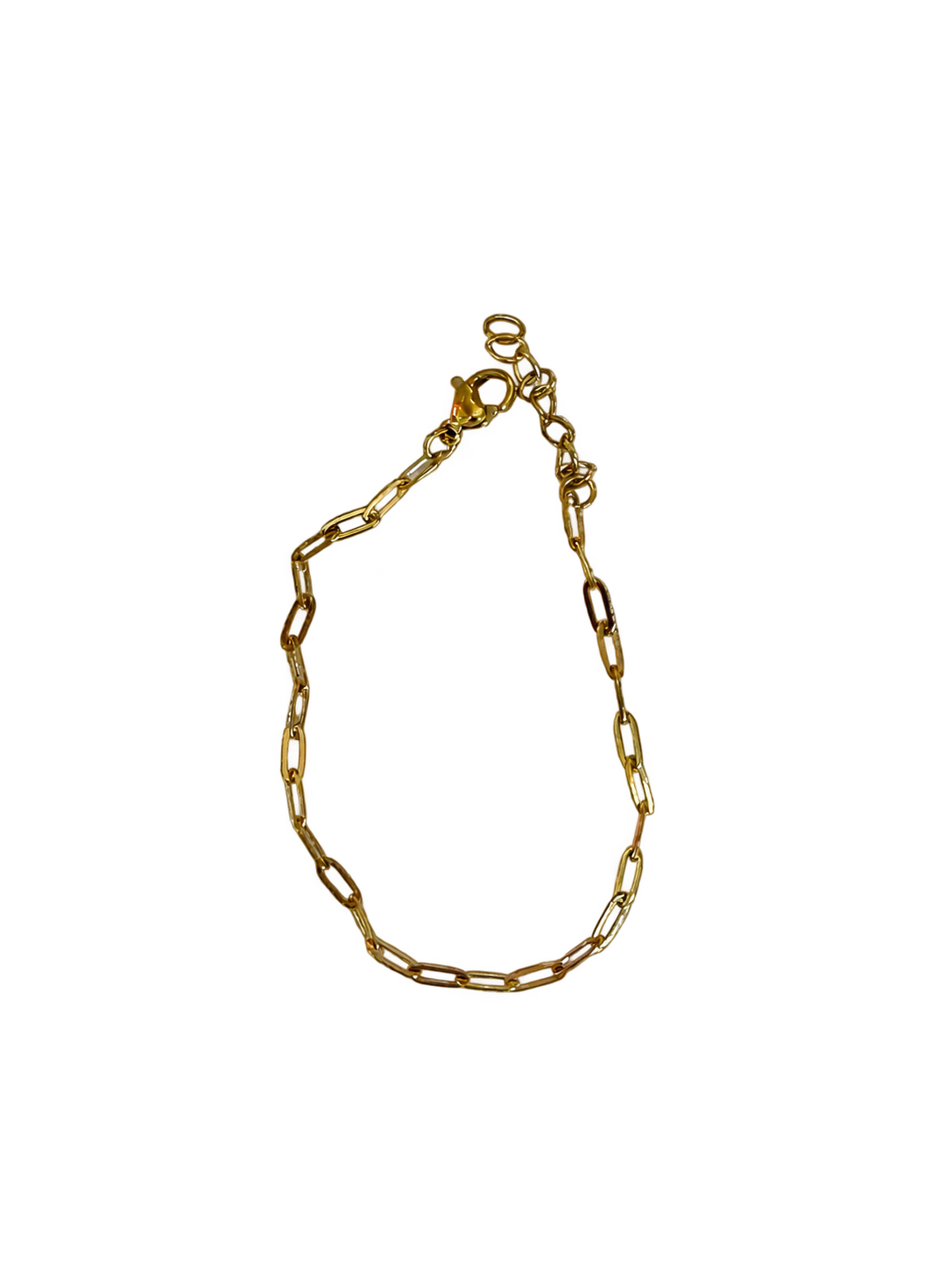 PVD THIN paperclip Bracelet on a transparent background