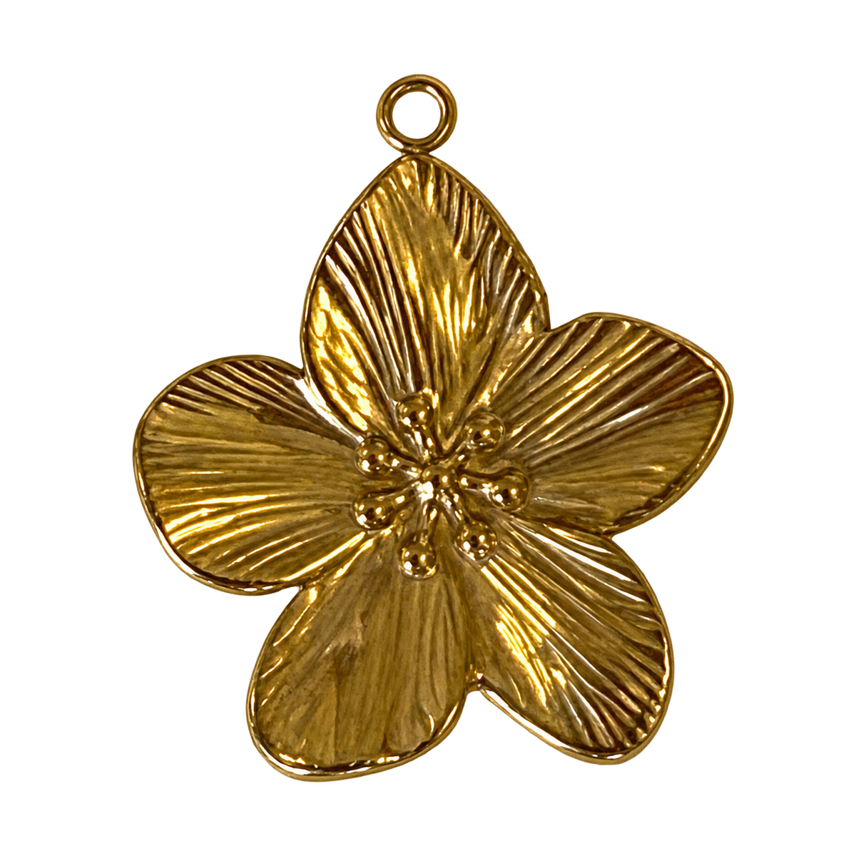 Chunky Flower charm, natural transparent product image