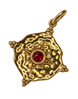 January gold compass birthstone charm, transparent background