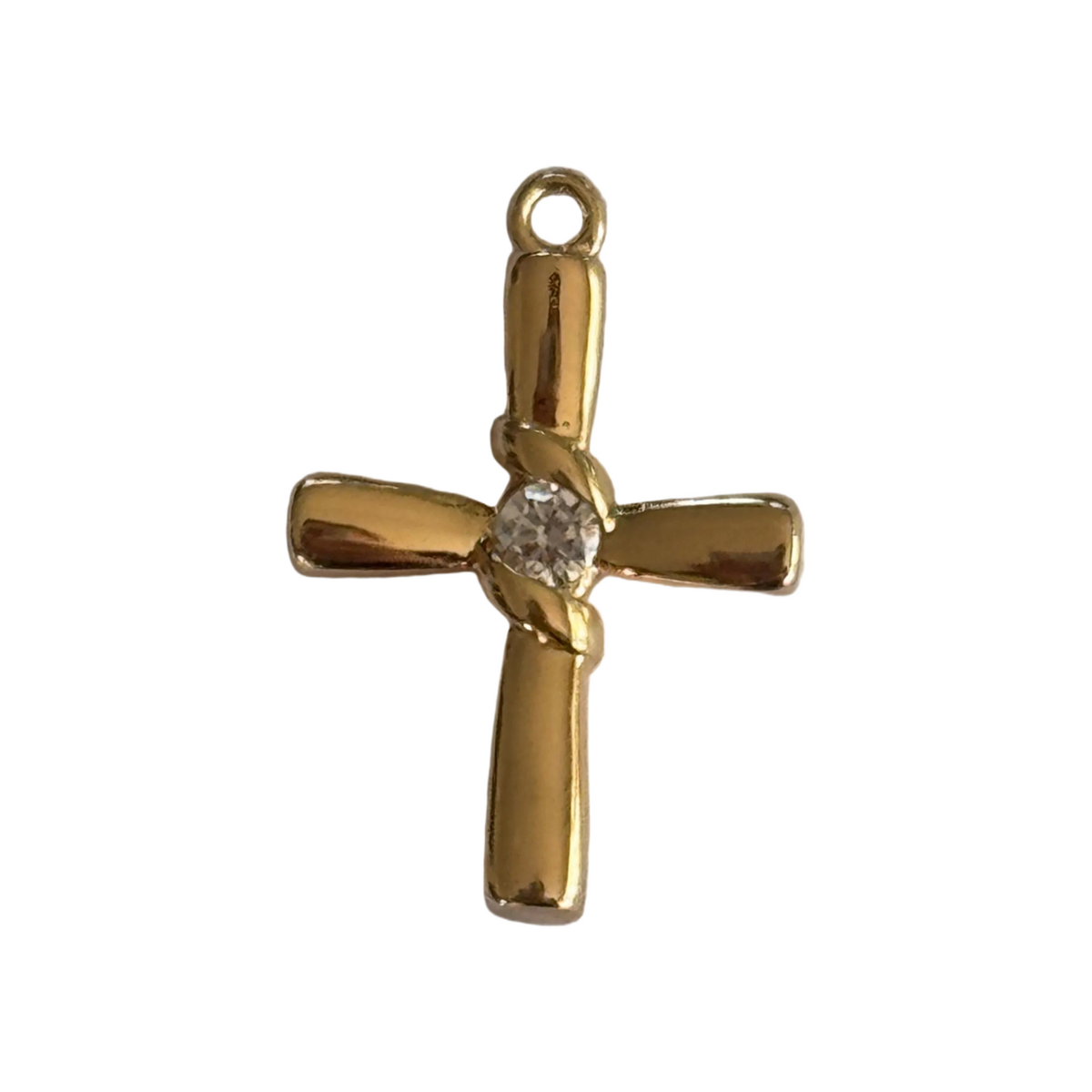 Cross with Gem charm, natural transparent product image